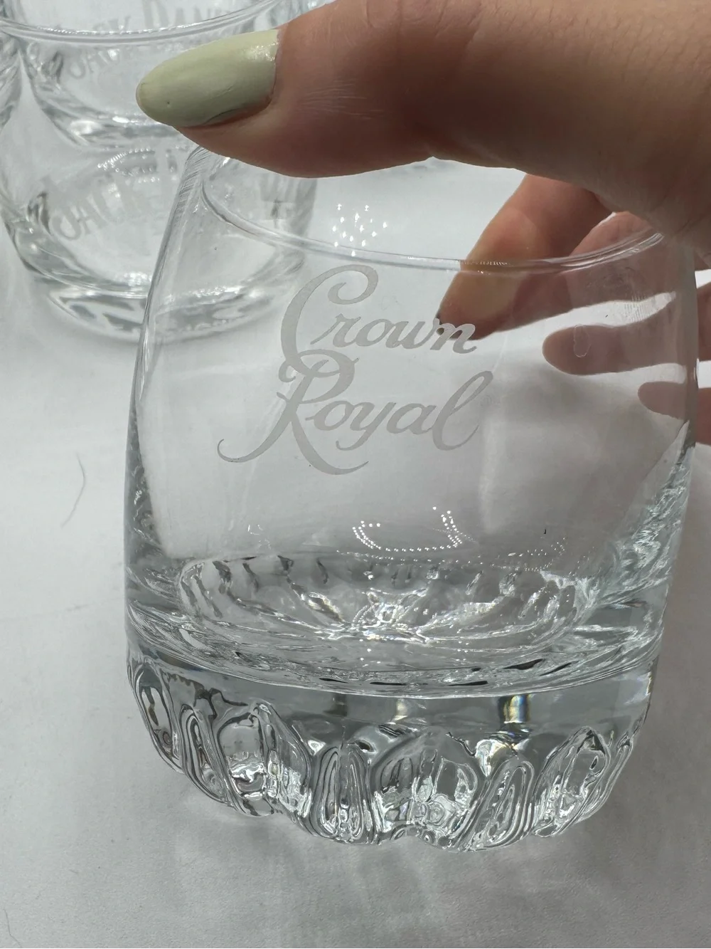 Alcohol Branded Rocks Glasses Set of Six Jack Daniels, Crown Royal